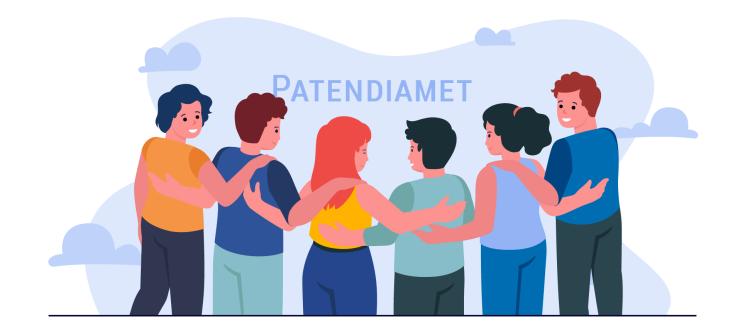 Illustratsioon inimestest, kes hoiavad üksteiselt ümbert kinni